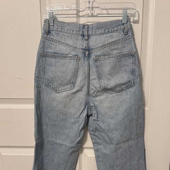 Zara wide leg Light Blue Distressed Women Jeans - Picture 4 of 4